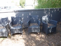 7x kunstof wicker chair - afbeelding 3 van  4