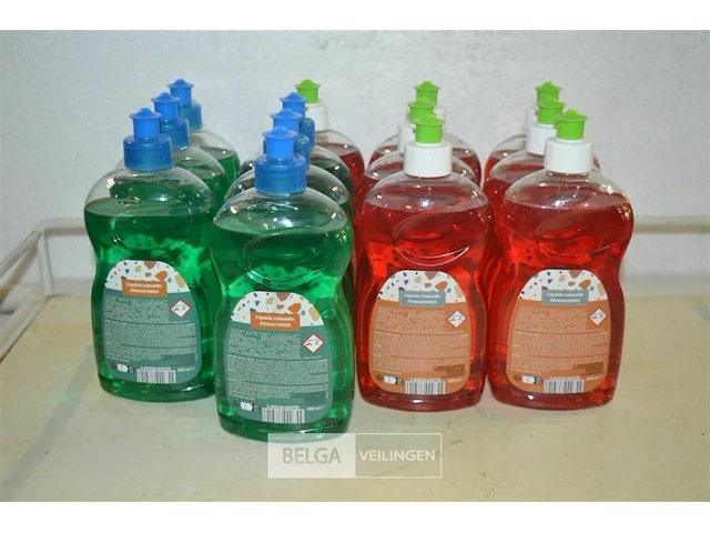 7x500ml afwasmiddel rood,6x500ml afwasmiddel groen - afbeelding 1 van  2