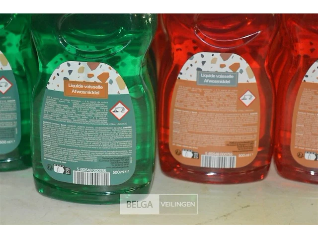 7x500ml afwasmiddel rood,6x500ml afwasmiddel groen - afbeelding 2 van  2