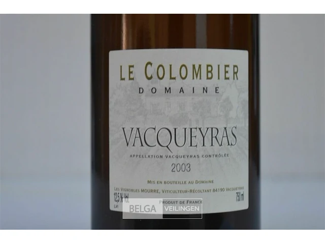 7x75cl le colombier domaine vacqueyras, 2003, 12,5%, frankrijk - afbeelding 2 van  4