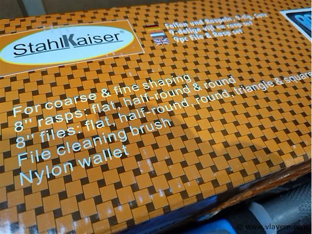 8 delige vijlenset, stahlkaiser - afbeelding 4 van  4