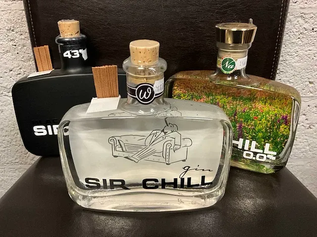 8 diverse flessen gin sir chill - afbeelding 1 van  5