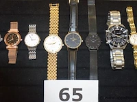8 diverse horloge wo q&q, armani, cluse, lotu, fossil enz - afbeelding 1 van  4