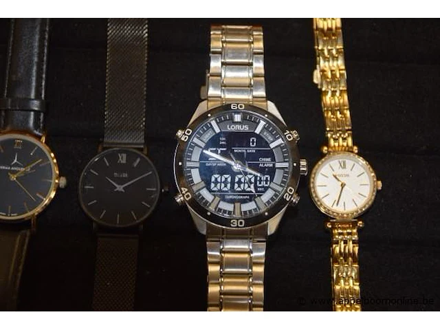 8 diverse horloge wo q&q, armani, cluse, lotu, fossil enz - afbeelding 4 van  4