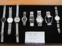 8 diverse horloges w.o. dw, breda, binbond, burton, guess e,z - afbeelding 1 van  4
