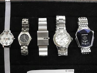 8 diverse horloges w.o. dw, breda, binbond, burton, guess e,z - afbeelding 3 van  4