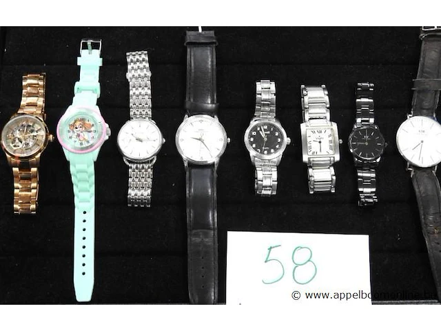 8 diverse horloges w.o. dw, fossil, kenneth cole, ibso enz - afbeelding 1 van  3