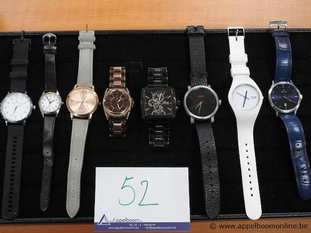 8 diverse horloges w.o. wristology, q&q, festina, boss, lotus, ice enz - afbeelding 1 van  4