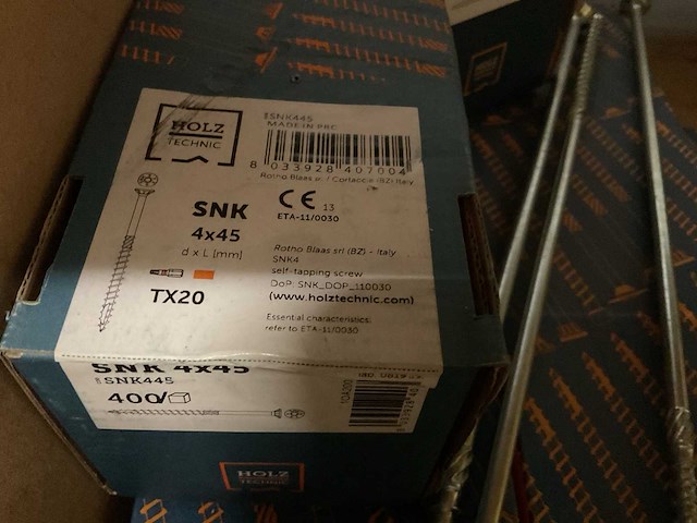 8 dozen lange hout schroeven - afbeelding 6 van  7