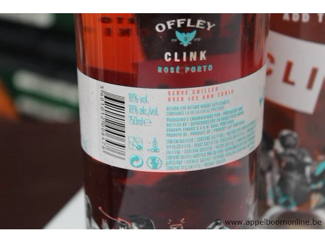 8 flessen à75cl rose offley clink 18% - afbeelding 2 van  2