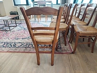 8 houten stoelen met rieten zit - afbeelding 4 van  4