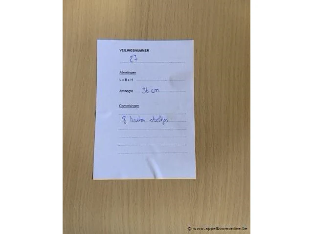 8 houten stoeltjes zithoogte 36 cm - afbeelding 2 van  2