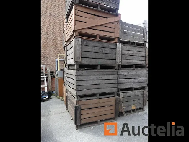 8 oude houten fruitkratten - afbeelding 1 van  6