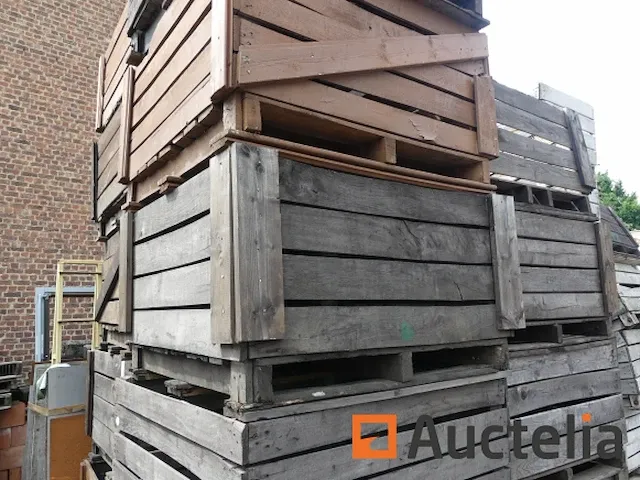 8 oude houten fruitkratten - afbeelding 3 van  6