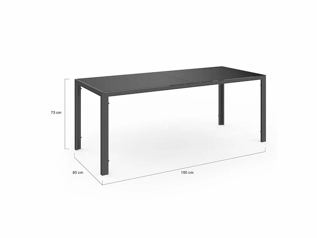 8-persoons tuinmeubelen in antraciet, grijs textileen en gehard glas - afbeelding 5 van  9