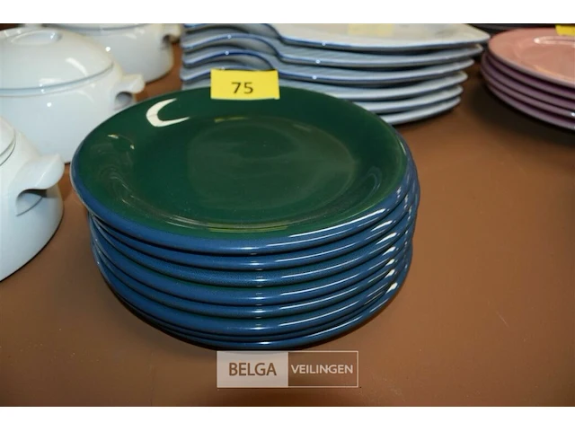 8 platte borden ø 27 cm - afbeelding 1 van  2