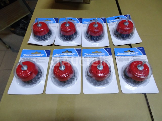 8 silverline gedraaide staaldraad boorborstels - afbeelding 1 van  5