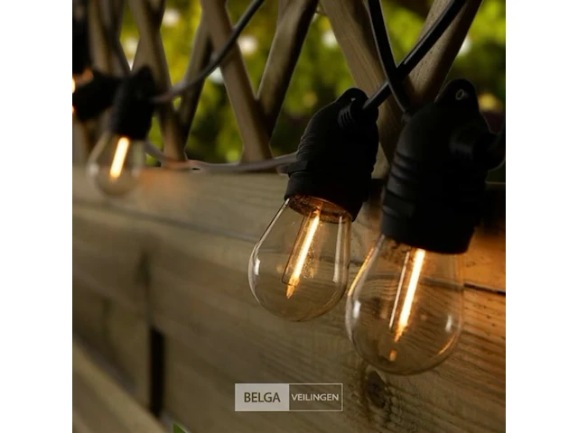 8 x 10 meter rgb led lichtslinger – e27 – waterdicht ip65 – binnen & buiten - afbeelding 1 van  4