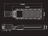 8 x 100w 5000k led straatverlichting met lens waterdicht kantelbaar - afbeelding 2 van  10