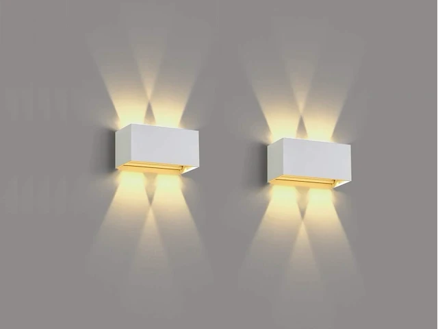 8 x 12w led wit wandlamp 4 licht verstelbaar waterdicht - afbeelding 6 van  10