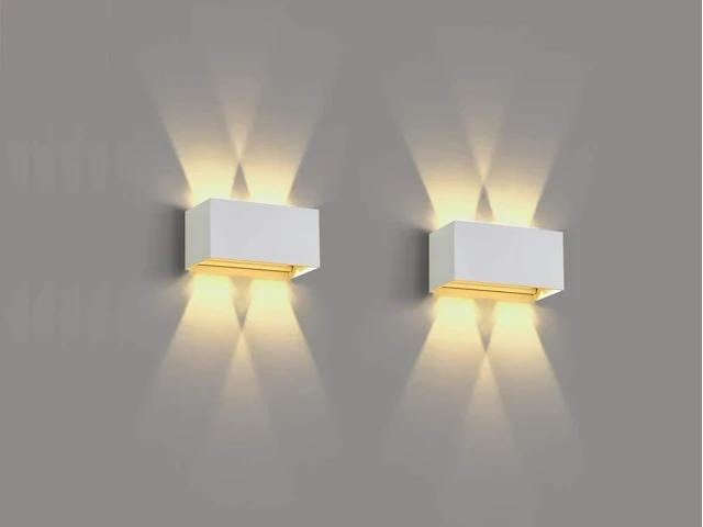8 x 12w led wit wandlamp 4 licht verstelbaar waterdicht - afbeelding 5 van  10