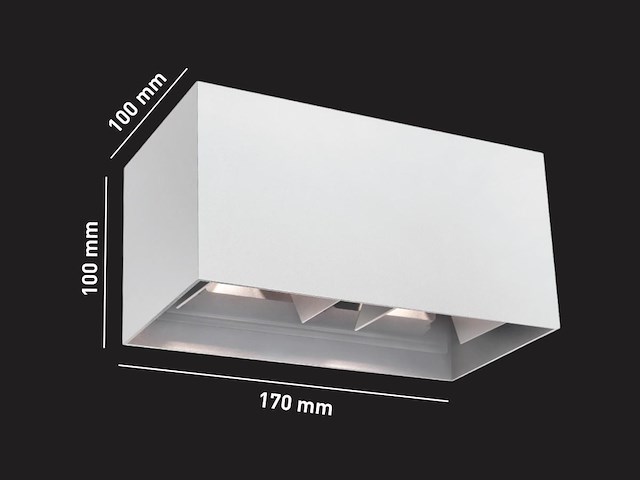 8 x 12w led wit wandlamp 4 licht verstelbaar waterdicht - afbeelding 8 van  9
