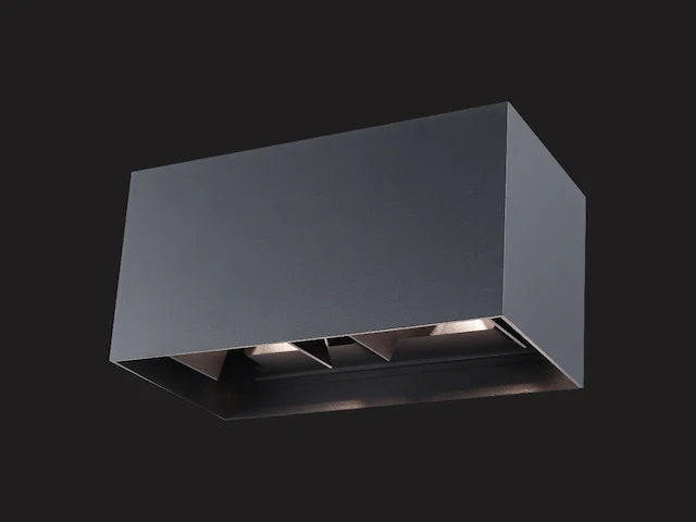 8 x 12w led zwart wandlamp 4 licht verstelbaar waterdicht - afbeelding 4 van  7
