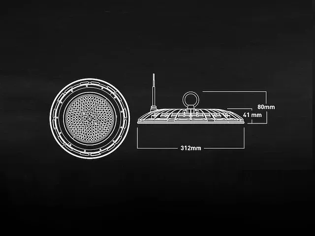 8 x 130w 5000k led ufo highbay slim design waterdicht - afbeelding 3 van  5