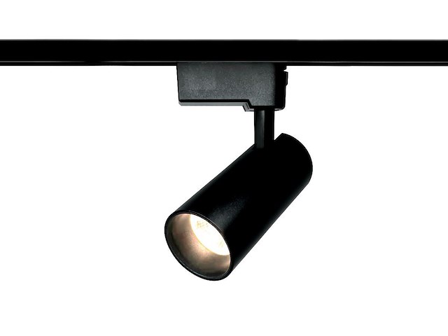 8 x 18w 3000k led pro railspot cilinder zand zwart draaibaar - afbeelding 1 van  8