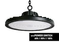 8 x 200w 4000k pro led ufo highbay 3 step switch dimbaar - afbeelding 1 van  6