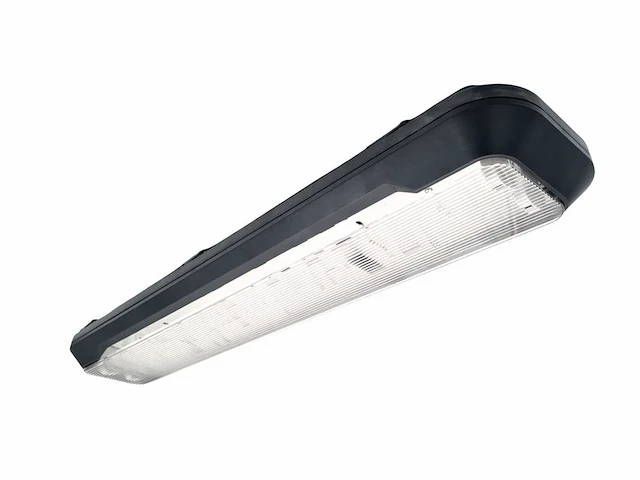 8 x 60cm pro dubbele led tl t8 armaturen waterdicht donkergrijs met reflector - afbeelding 1 van  7