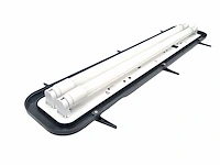 8 x 60cm pro dubbele led tl t8 armaturen waterdicht donkergrijs met reflector - afbeelding 3 van  7
