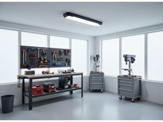 8 x 60cm pro dubbele led tl t8 armaturen waterdicht donkergrijs met reflector - afbeelding 5 van  9