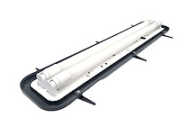 8 x 60cm pro dubbele led tl t8 armaturen waterdicht donkergrijs met reflector - afbeelding 8 van  9
