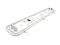8 x 60cm pro dubbele led tl t8 armaturen waterdicht wit met reflector - afbeelding 3 van  6