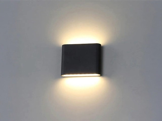 8 x 6w led wandlamp duo licht zwart warm wit waterdicht - afbeelding 2 van  9