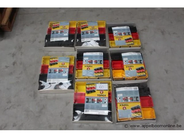 8 x 9 pvc sorteerbakjes topex - afbeelding 1 van  2
