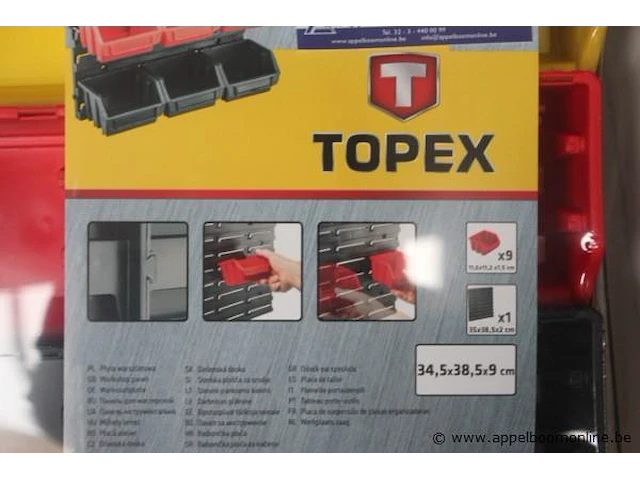 8 x 9 pvc sorteerbakjes topex - afbeelding 2 van  2