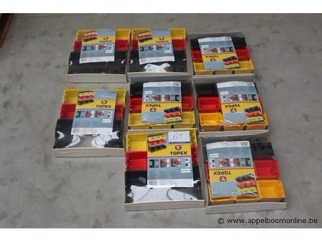 8 x 9 pvc sorteerbakjes topex - afbeelding 1 van  2