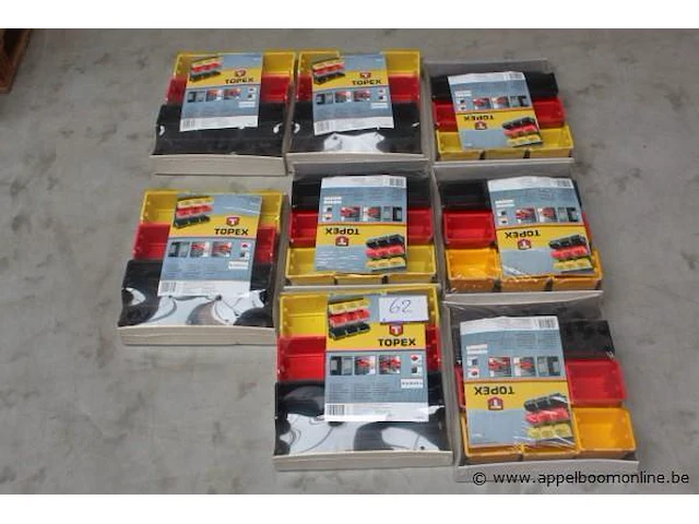 8 x 9 pvc sorteerbakjes topex - afbeelding 1 van  2