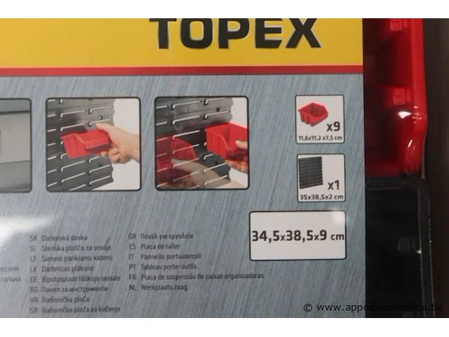 8 x 9 pvc sorteerbakjes topex - afbeelding 2 van  2