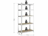 8 x basic opbergplanken set van 8 180 x 90 x 40 cm - afbeelding 6 van  6