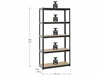 8 x basic opbergplanken set van 8.180 x 90 x 40 cm - afbeelding 3 van  5