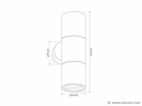 8 x black tubular eco 2.0 buitenarmatuur - afbeelding 3 van  8