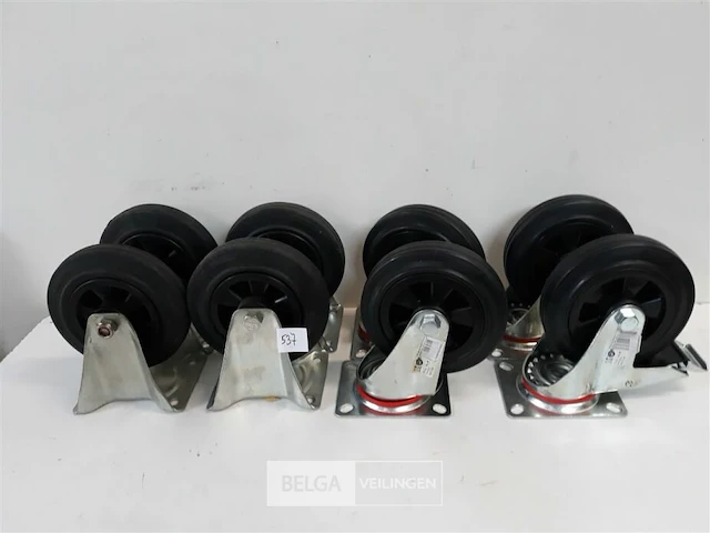 8 x bok-zwenkwielen 160 mm - afbeelding 2 van  3