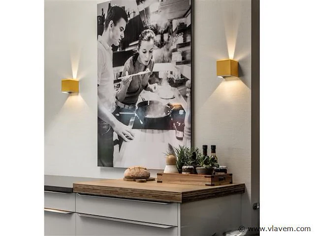 8 x cube motion wand armaturen goud - afbeelding 2 van  8