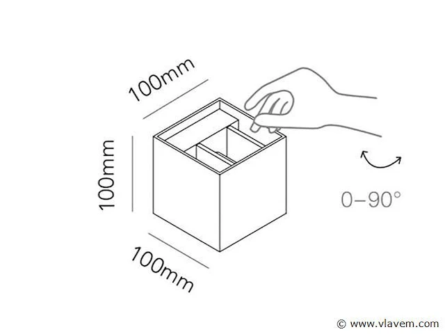 8 x cube motion wand armaturen zwart - afbeelding 7 van  9