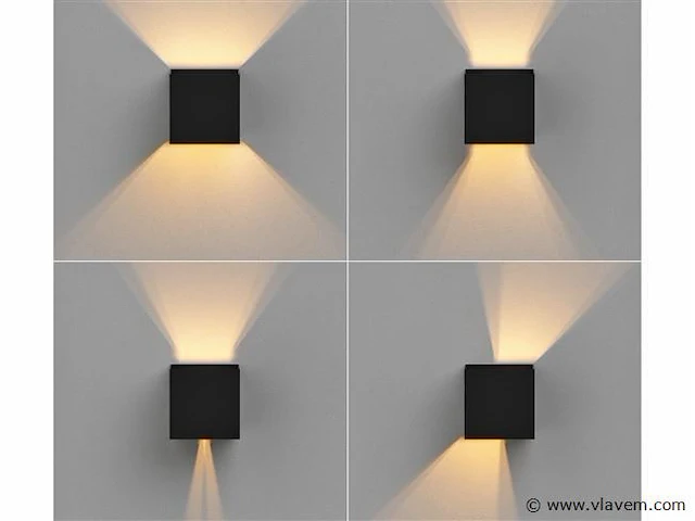 8 x cube motion wand armaturen zwart - afbeelding 8 van  9
