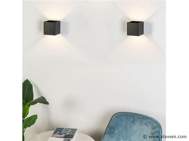 8 x cube motion wand armaturen zwart - afbeelding 3 van  8