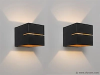 8 x cube split wand opbouw spot zwart/goud - afbeelding 1 van  8